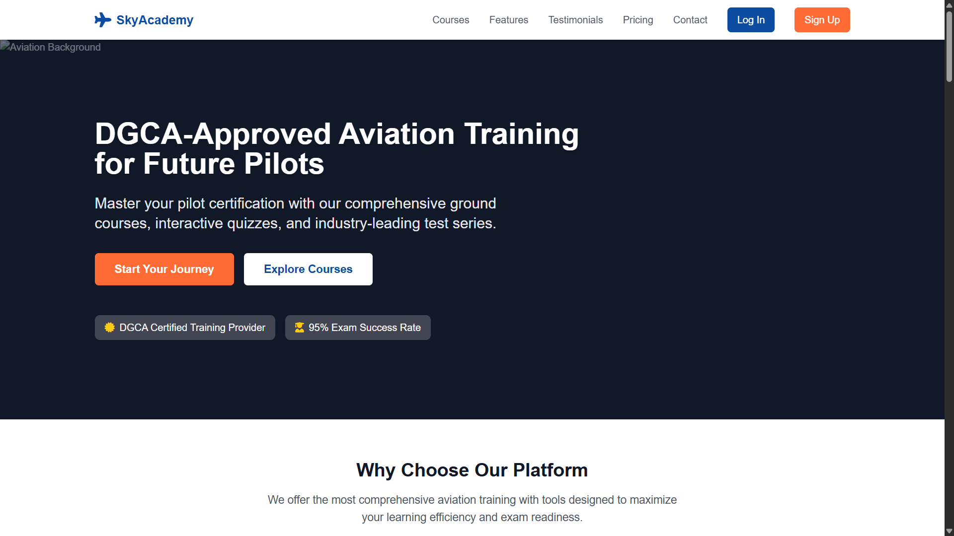 LMS Landing Page